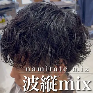 ショート パーマ 【OVARL】縦落ち /波巻き/⛓️カイトのヘアスタイル