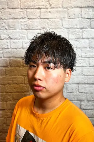 ショート カラー パーマ ヘアアレンジ メンズ メンズカット/パーマ 山崎航平💈のヘアスタイル