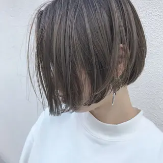 ショート 小顔矯正/レイヤー 透明感カラー✨生真のヘアスタイル