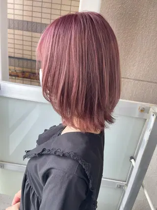 ミディアム カラー 岩谷/ブリーチ 🪽透明感カラーのヘアスタイル
