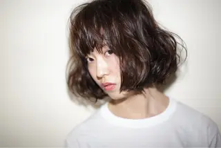 ミディアム カラー パーマ タジマ ヤスヒサのヘアスタイル