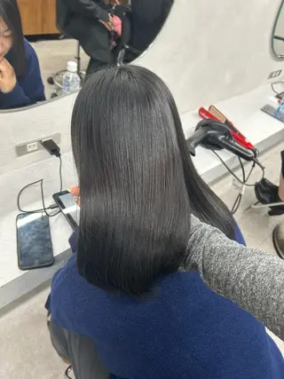 セミロング カラー 🌷HARU 暖色/ヘアセット🫧のヘアスタイル