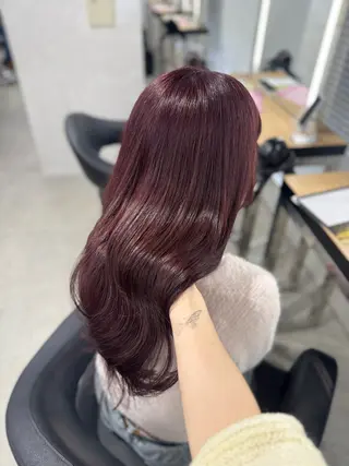 セミロング カラー ヘアアレンジ 🤍淡色ピンク&ラベ ンダーYUKI🤍のヘアスタイル