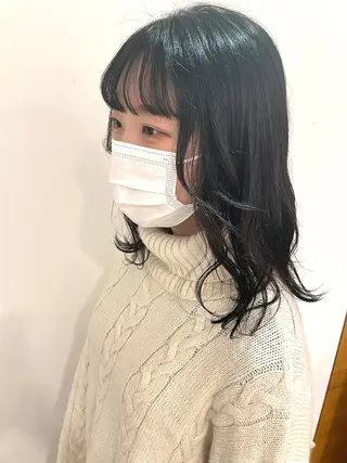 ミディアム カラー 佐藤 梨里花 ❤︎のヘアスタイル