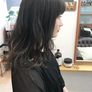 ロング カラー クニモトハルナ ボブ/柔らかカラーのヘアスタイル