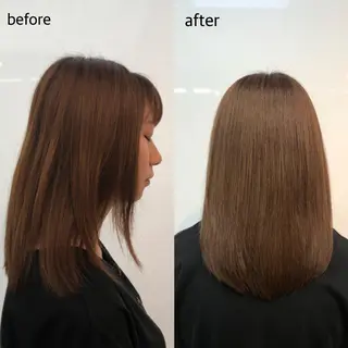 セミロング カラー 桑原 菜摘のヘアスタイル