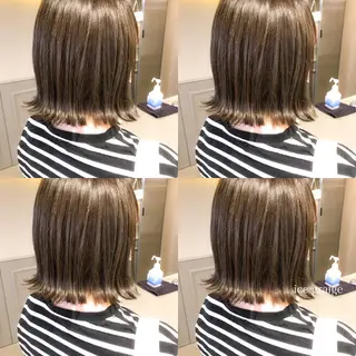 ミディアム カラー ハイトーン×レイヤー カットTAKUMIのヘアスタイル