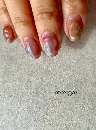 ネイル tsumeya ゆるかわ手描きネイルのネイルデザイン