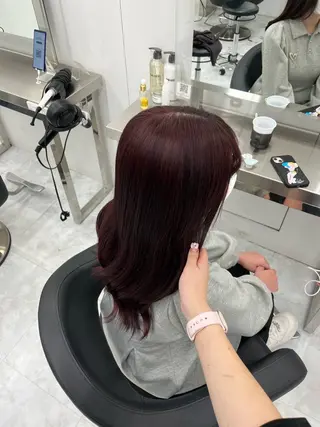 ロング カラー ヘアアレンジ 🫧‪🎀うる艶暖色 🏹Nanako🎀のヘアスタイル