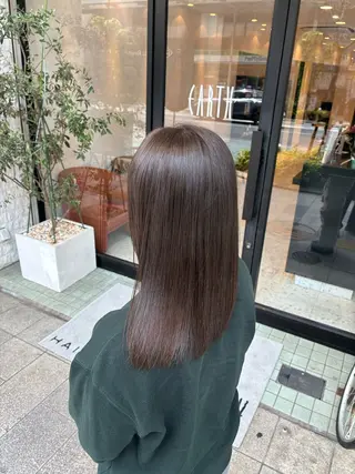 セミロング 縮毛矯正/髪質改善 EARTH髙橋のヘアスタイル