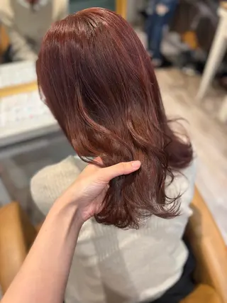 セミロング カラー yui🥀/ボブ /ブリーチなしカラーのヘアスタイル