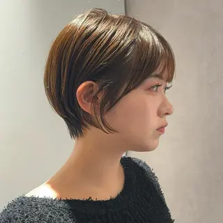 ショート 結べるレイヤーカット /カラー/あさかのヘアスタイル