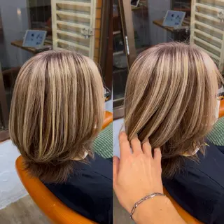 ミディアム 【デザインカラー】 山口尚紀のヘアスタイル