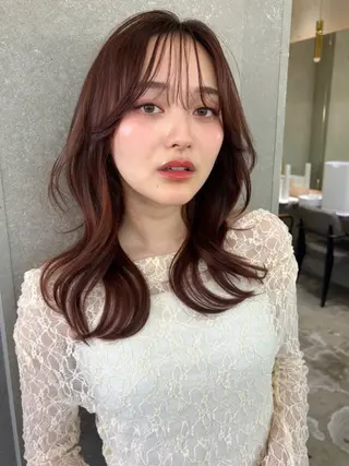 ミディアム ハッシュカット/韓国 レイヤー/カハナのヘアスタイル