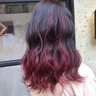 セミロング カラーモデル募集中 美容室ハピスのヘアスタイル