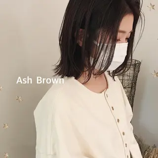 ミディアム カラー 市川 千夏のヘアスタイル