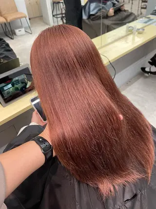 ミディアム カラー 髪質改善/堀江 ケアカラーtoshiのヘアスタイル