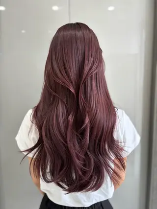 ロング カラー 流行りの透明感カラー ×縮毛矯正🤍ユウのヘアスタイル