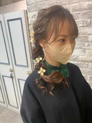 ロング ヘアアレンジ 🤍韓国風ヘア 柴田真帆🤍のヘアスタイル