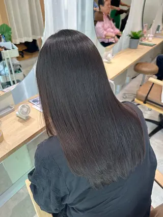 セミロング 質感再整/美髪矯正/ ワンツーマンサロンのヘアスタイル