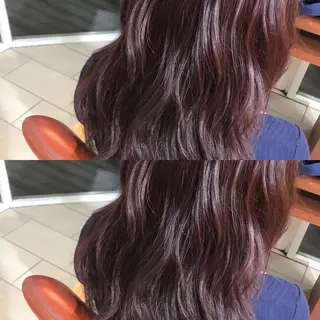 セミロング カラー 小栗 麻衣のヘアスタイル