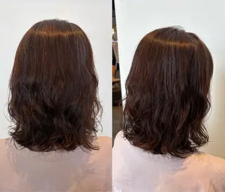 ミディアム パーマ 高橋 乙葉のヘアスタイル