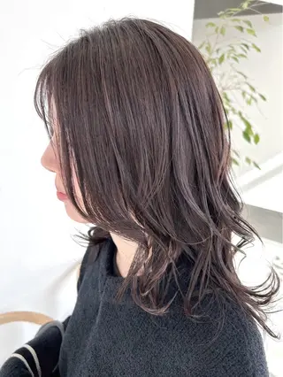 セミロング カラー 川合 勇気のヘアスタイル