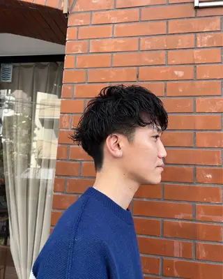 ショート パーマ メンズ 保坂 駿太郎のヘアスタイル