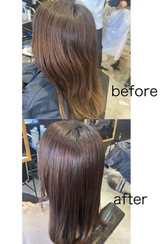 セミロング 💫縮毛矯正/ カット💫徳永あい子のヘアスタイル