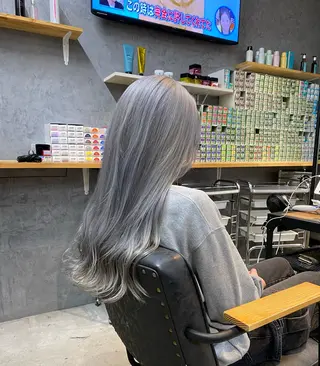 ロング カラー ブリーチムラ修正 /ハイトーン/青砥大のヘアスタイル