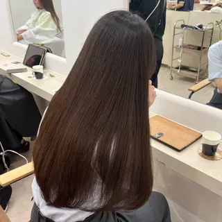 ロング りな🪽カット /縮毛/透明感カラーのヘアスタイル