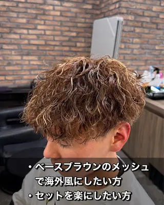 カラー パーマ メンズ パーマ特化/ MANARUのヘアスタイル