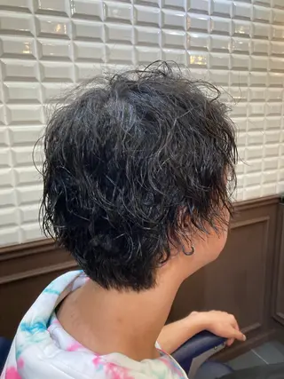 パーマ メンズ ルピナス中田店長 山口大地のヘアスタイル
