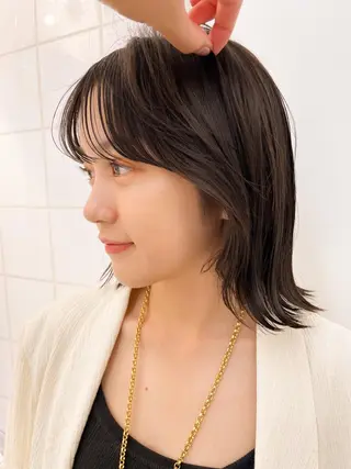 ミディアム カラー パーマ 💖美髪矯正💖 辻未侑のヘアスタイル