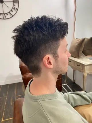 メンズ パーマモデル募集中 渥美翔人のヘアスタイル
