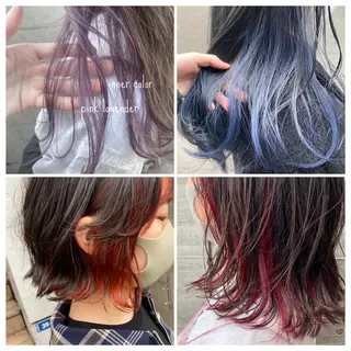 セミロング カラー ヘアアレンジ ブリーチなし透け感/ マンツーマン/Ryoのヘアスタイル