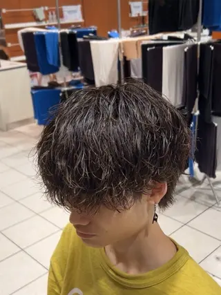 ミディアム パーマ メンズ 福井 太暉のヘアスタイル