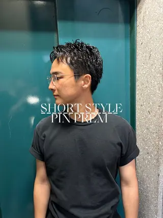ショート パーマ メンズ 💈メンズ短髪特化 ✂︎伊藤大輝💈のヘアスタイル