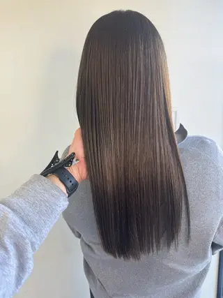 ロング ハイライトカラー✨ グレージュ✨鎌倉光洋のヘアスタイル