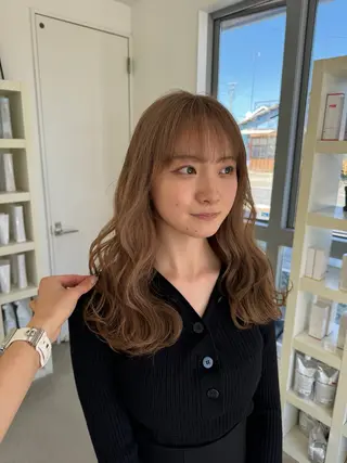 セミロング カラー 堀越 美羽のヘアスタイル