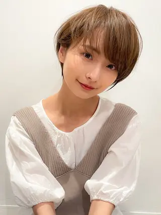 ショート カラー パーマ ヘアアレンジ 髪質改善/韓国風 レイヤー/田村祐樹のヘアスタイル