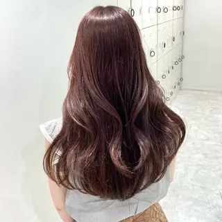 ロング カラー 韓国風艶髪🎀 暖色カラー🤍のヘアスタイル