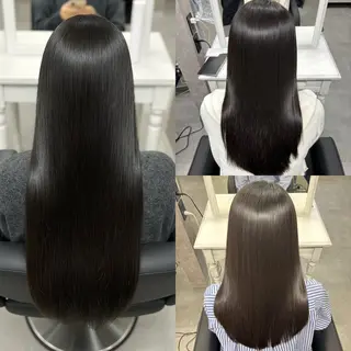 ロング かがみ/メンテナンス カット無料のヘアスタイル