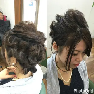 ミディアム ヘアアレンジ SHIORI💜口コ ミNo.1艶カラーのヘアスタイル