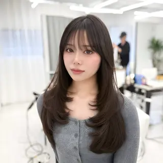 ロング カラー 韓国ヘア🇰🇷× 髪質改善🫧テルのヘアスタイル