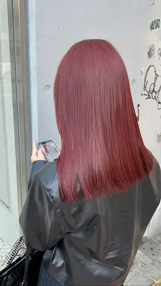 セミロング カラー 透明感カラー NAN AMI グレージュのヘアスタイル