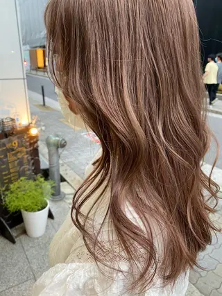 セミロング カラー ヘアアレンジ マツエク・マツパ 透明感カラー🫧ヘア セット🫧松本菜月の眉毛・アイブロウイメージ