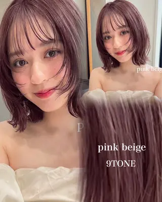 ミディアム ♥️ブリーチなしW/ カラー/優希/大宮のヘアスタイル