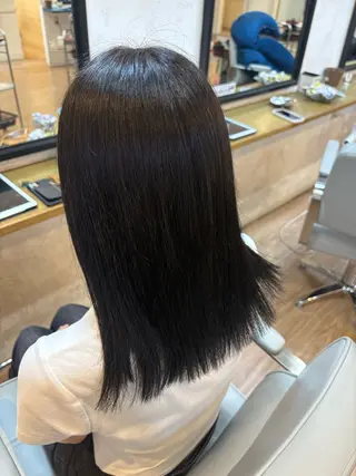 セミロング 韓国ヘアー🇰🇷 MIWAのヘアスタイル