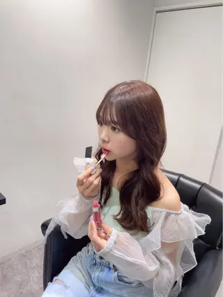 セミロング 江坂トレンド韓国風 髪質改善shinoのヘアスタイル